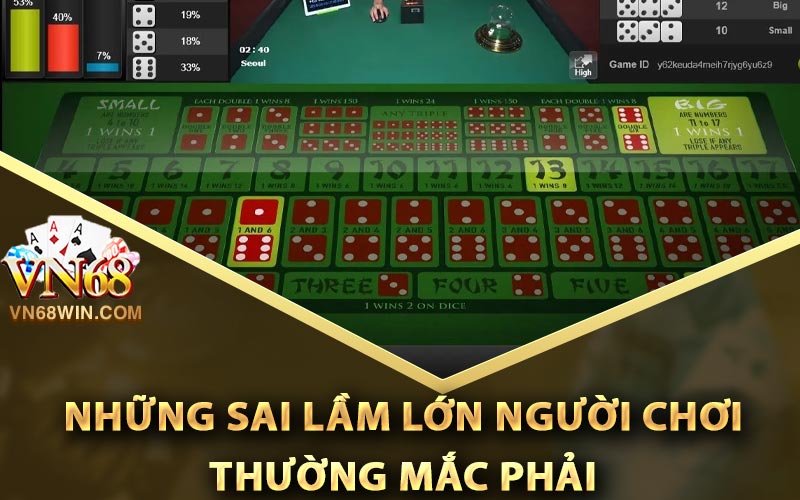 Những sai lầm lớn người chơi thường mắc phải