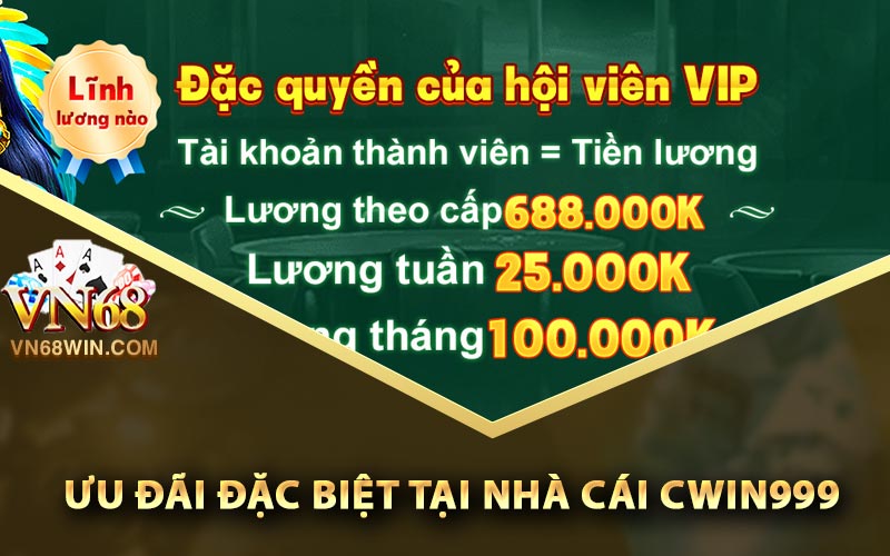 Ưu đãi đặc biệt tại nhà cái Cwin999